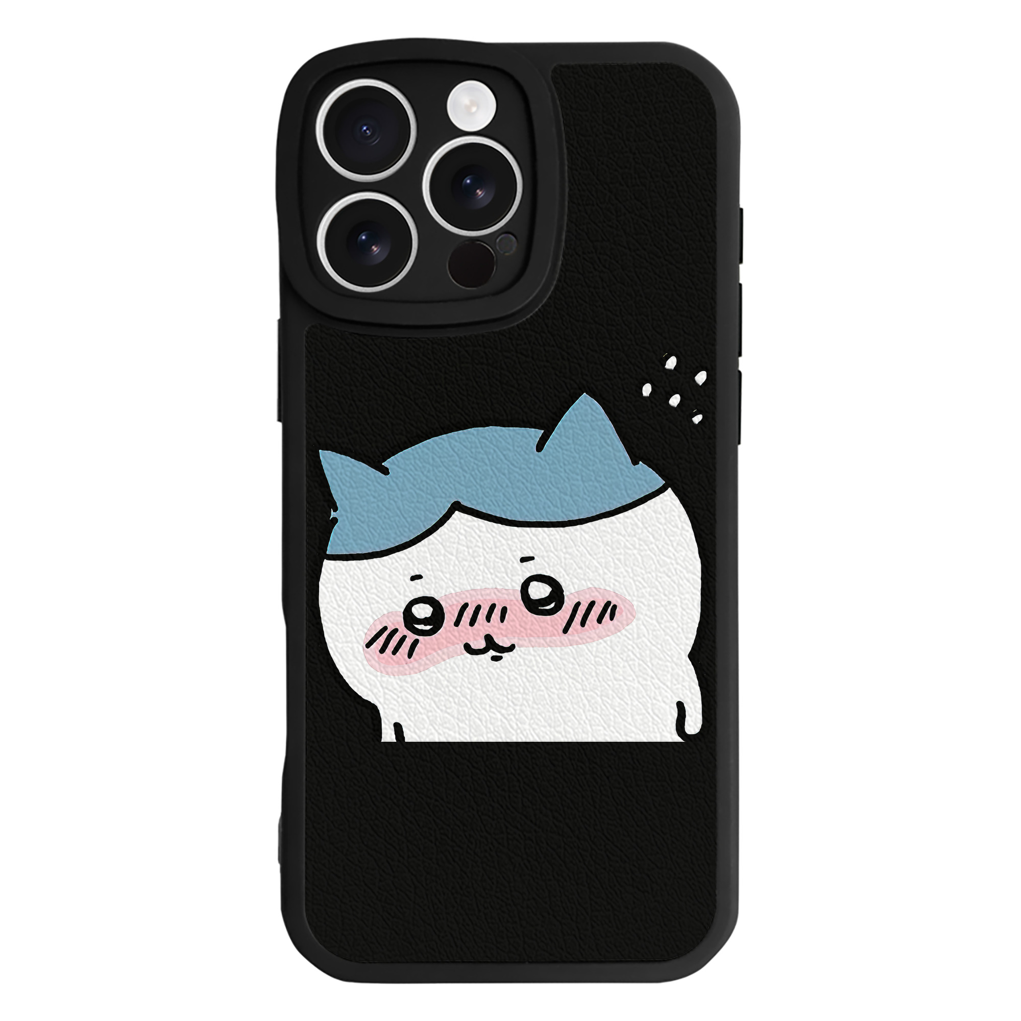 （画像用） ちいかわ ハチワレ Chii-kawa hachiware 【iPhone 16シリーズ対応】シリコンスマホケース（レザー調） 材質：シリコン